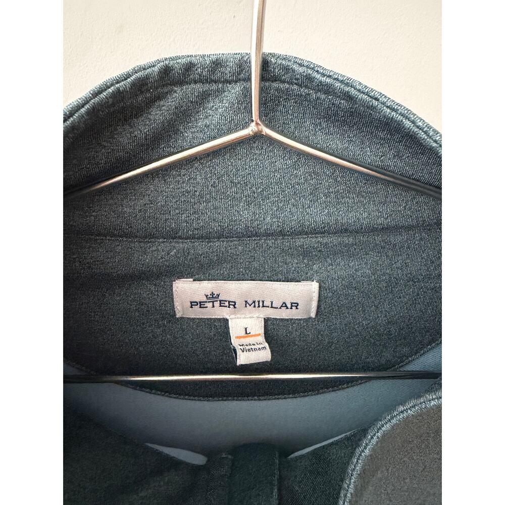 Peter Millar Perth Performance Quarter-Zip Pullover Blue Size L - Picture 3 of 11